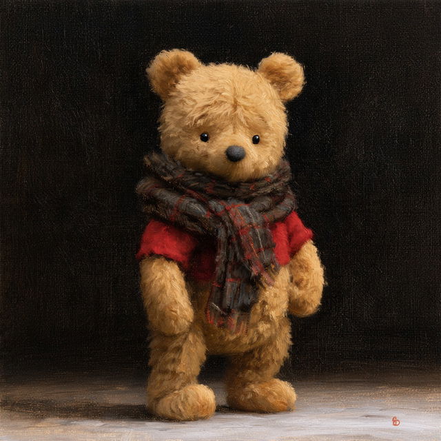 Winnie-the-Pooh style, Midjourney V8.2, render 3 of 4