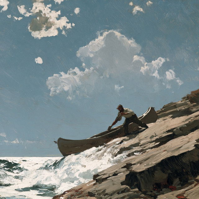 Winslow Homer style, Midjourney V8.2, render 3 of 4