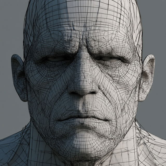 Wireframe style, Midjourney V8.2, render 2 of 4