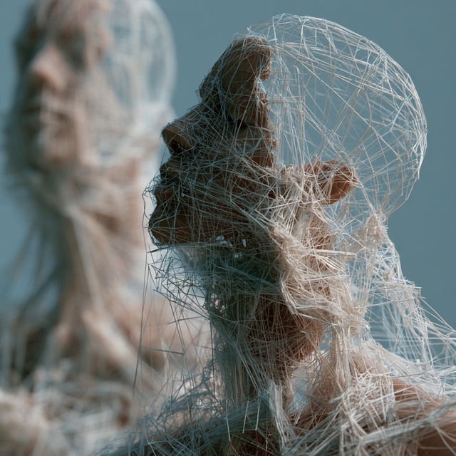 Wireframe style, Midjourney V8.2, render 3 of 4