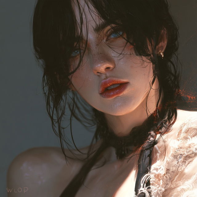 WLOP style, Midjourney V8.2, render 4 of 4