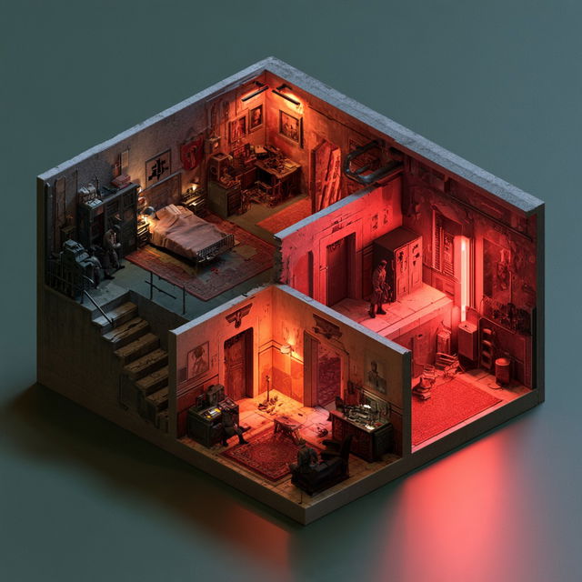 Wolfenstein 3D style, Midjourney V8.2, render 4 of 4