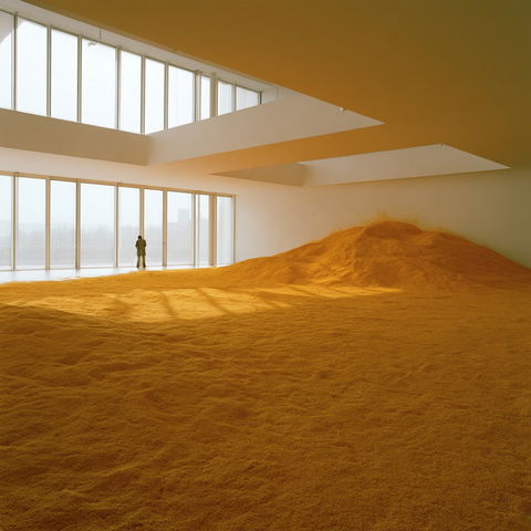 Wolfgang Laib style (Sculptors), Midjourney V8.2