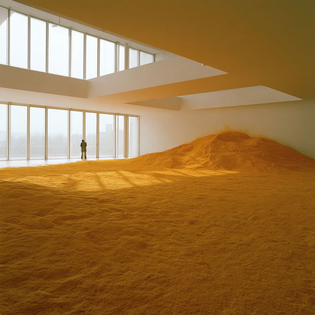 Wolfgang Laib style, Midjourney V8.2, render 1 of 4