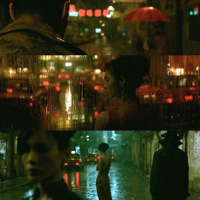 Wong Kar-wai style, Midjourney V8.2, render 1 of 4