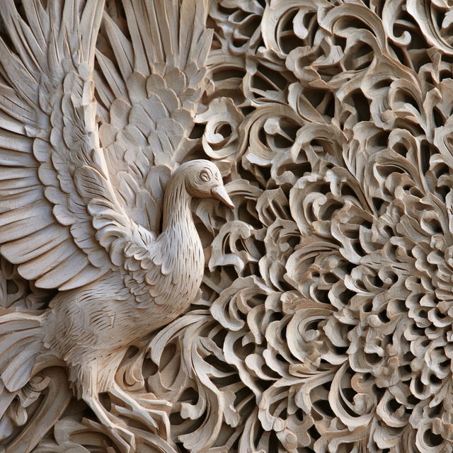 Wood carving style, Midjourney V8.2, render 4 of 4