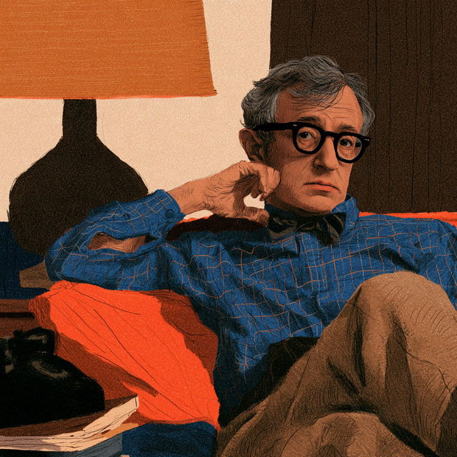 Woody Allen style, Midjourney V8.2, render 2 of 4