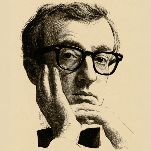 Woody Allen style, Midjourney V8.2, render 4 of 4