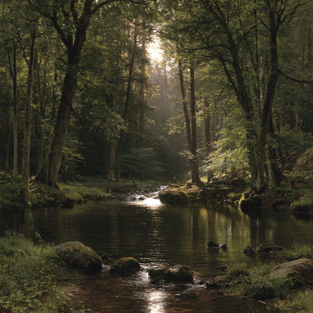 Worthington Whittredge style, Midjourney V8.2, render 1 of 4