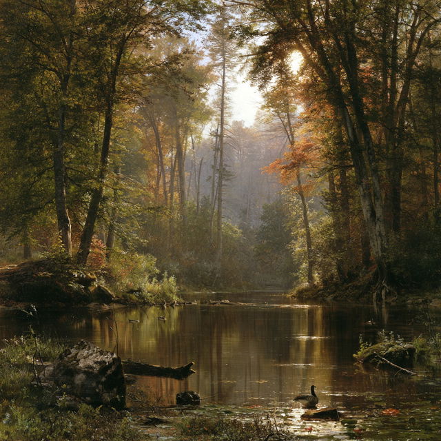 Worthington Whittredge style, Midjourney V8.2, render 2 of 4