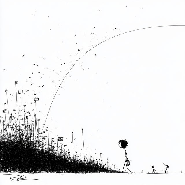 Xkcd style, Midjourney V8.2, render 3 of 4