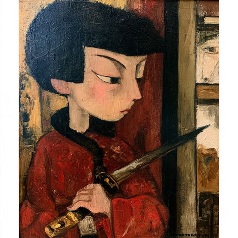 Yasuo Kuniyoshi style (Painters), Midjourney V8.2
