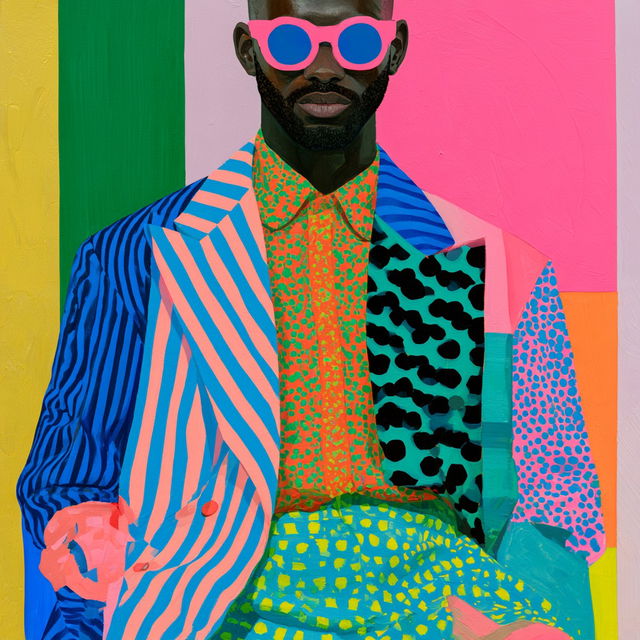 Yinka Ilori style, Midjourney V8.2, render 1 of 4