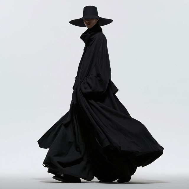 Yohji Yamamoto style, Midjourney V8.2, render 3 of 4