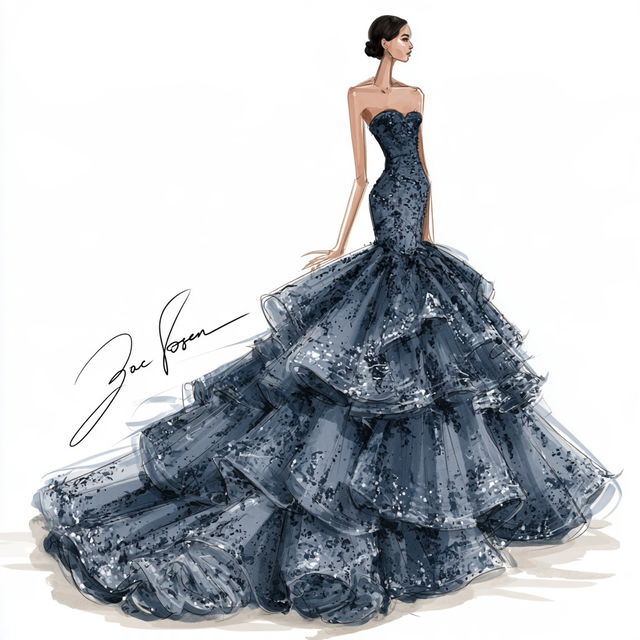 Zac Posen style, Midjourney V8.2, render 2 of 4