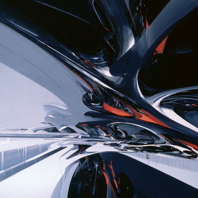 Zaha Hadid style, Midjourney V8.2, render 2 of 4