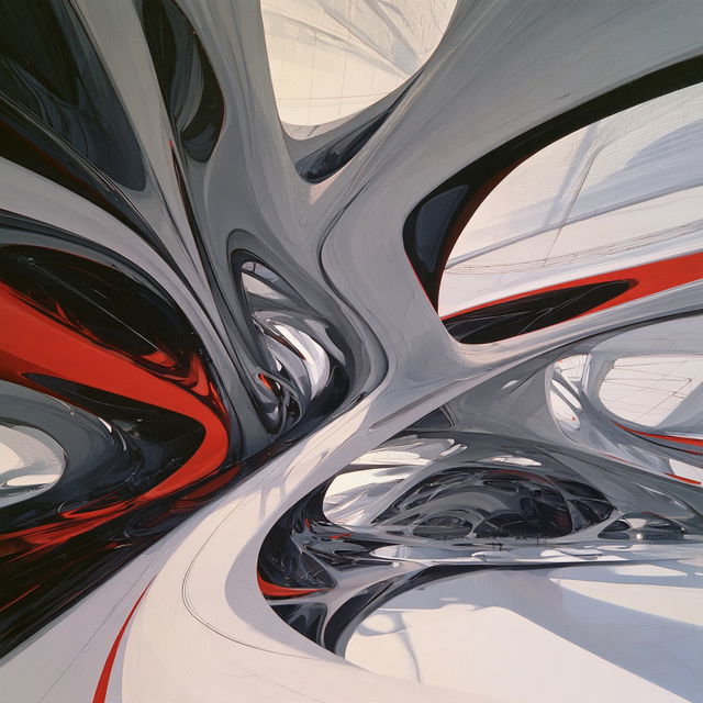 Zaha Hadid style, Midjourney V8.2, render 3 of 4