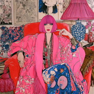Zandra Rhodes style, Midjourney V8.2, render 3 of 4