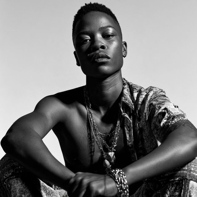 Zanele Muholi style, Midjourney V8.2, render 4 of 4