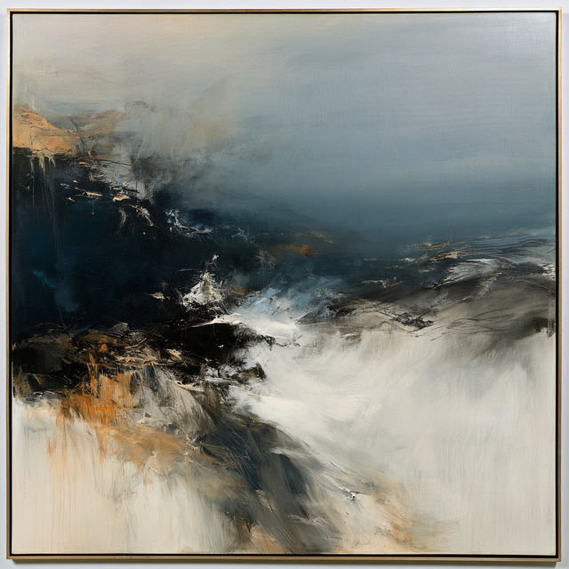 Zao Wou-Ki style, Midjourney V8.2, render 4 of 4
