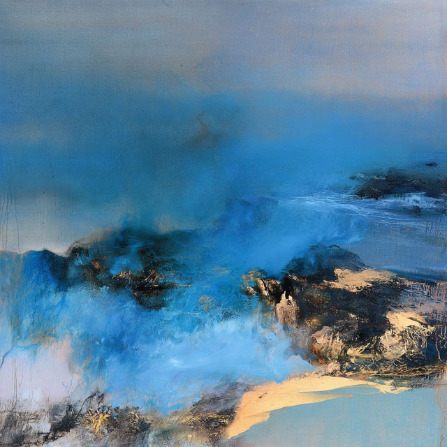 Zao Wou-Ki style, Midjourney V8.2, render 3 of 4