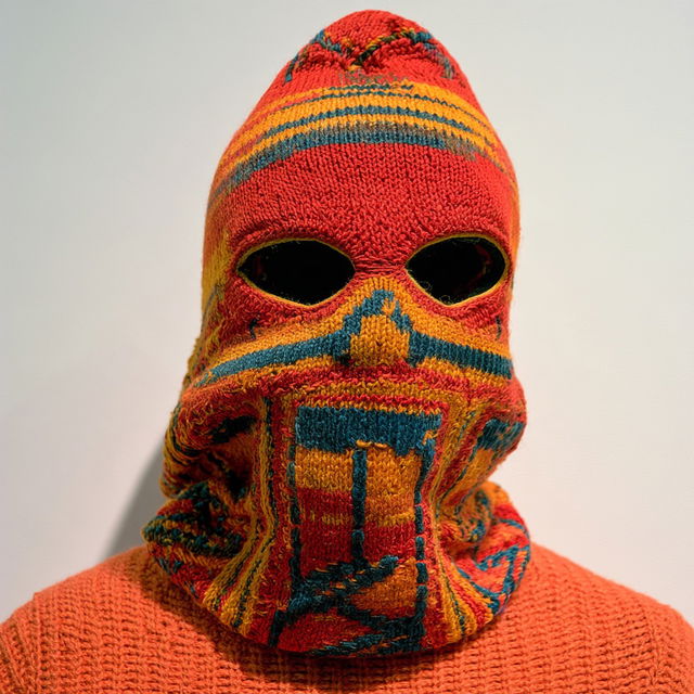 Zapatista mask style, Midjourney V8.2, render 4 of 4