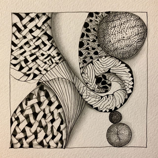 Zentangle style, Midjourney V8.2, render 1 of 4