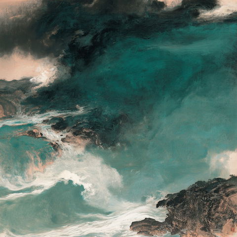 Zhang Daqian style (Painters), Midjourney V8.2