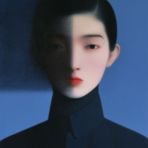 Zhang Xiaogang style (Painters), Midjourney V8.2