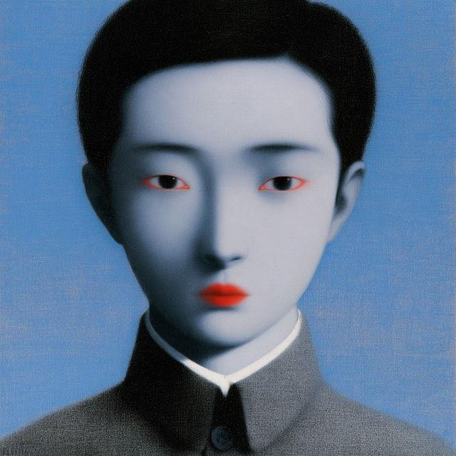 Zhang Xiaogang style, Midjourney V8.2, render 3 of 4