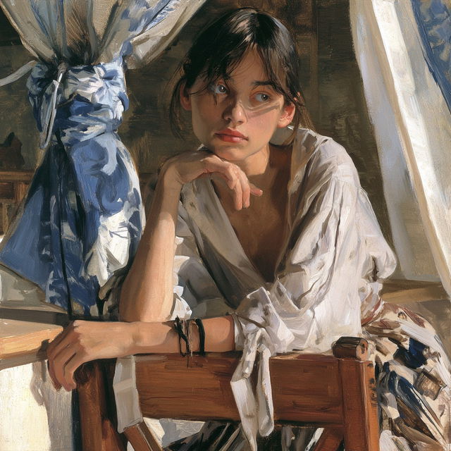 Zinaida Serebriakova style, Midjourney V8.2, render 2 of 4