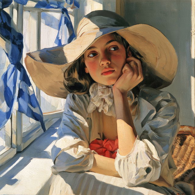 Zinaida Serebriakova style, Midjourney V8.2, render 1 of 4