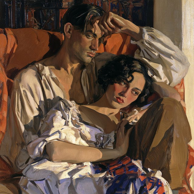 Zinaida Serebriakova style, Midjourney V8.2, render 4 of 4